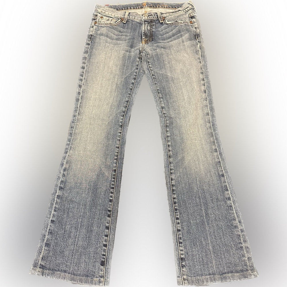 7 for all mankind - bootcut med wash denim blue jeans 28 / 6